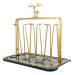 Desktop Cup Holder Glass Rack Plastic 1 Set, Multiple Colors