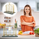 Desktop Cup Holder Glass Rack Plastic 1 Set, Multiple Colors