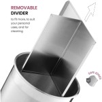 Stainless Steel Kitchen Utensil Storage Rack - 360° Rotating Cutlery Stand