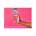 HMD Barbie Phone (Flip Unlocked) — Flip phone, unlocked, fashion‑forward design with Barbie branding.