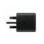 Official Samsung UK 3 Pin 2 Amp 25W Fast Mains Charger USB-C Data Cable in Black