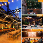 Outdoor Fairy Lights, 9.5m with 254 G40 Bulbs, Weatherproof for Garden, Balcony, Patio