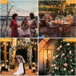 Outdoor Fairy Lights, 9.5m with 254 G40 Bulbs, Weatherproof for Garden, Balcony, Patio