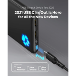 INIU モバイルバッテリー、最薄・最軽量 USB C トリプル 3A 高速 10000mAh ポータブル充電器、懐中電灯付きパワーバンク iPhone、Samsung、Xiaomi対応