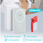 5000mAh ワイヤレス充電パワーバンク、磁気アタッチメント付き