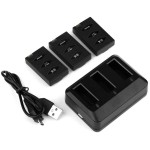 Parrot MiniDrones Charger Hub + 3 Pack 3.7V 600mAh Battery for Jumping Sumo, Rolling Spider, Swing Mambo, Airborne, Hydrofoil Battery