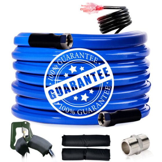 REHOSEUP 75FT Heated Water Hose for RV -45 ? Antifreeze Heated Drinking Garden Water Hose?Electrically Heated Garden Hoses Rv Accessories?Rv?Rv Water
