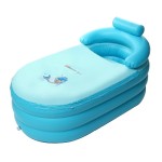 Portable Inflatable Adult Spa PVC Foldable Bathtub with Insulated Inflatable Mat