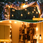 Outdoor Fairy Lights, 9.5m with 254 G40 Bulbs, Weatherproof for Garden, Balcony, Patio