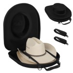 Anysiny Travel Hat Case - Anti-crushing hat travel organizer, suitable for cowboy hats, with adjustable strap (cowboy hat - Bl).
