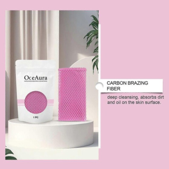 Oceaura Shower Strip Carbon Fiber Towel Clean Smooth Skin Body Clean Shower Strip
