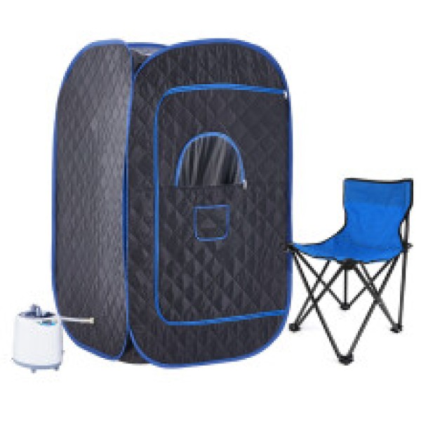 2021 New Large Black Portable Sauna Room, Home Sauna Bath 1500W 2.8L Steam Sauna Box, Easy to Fold and Store, Relieves Insomnia