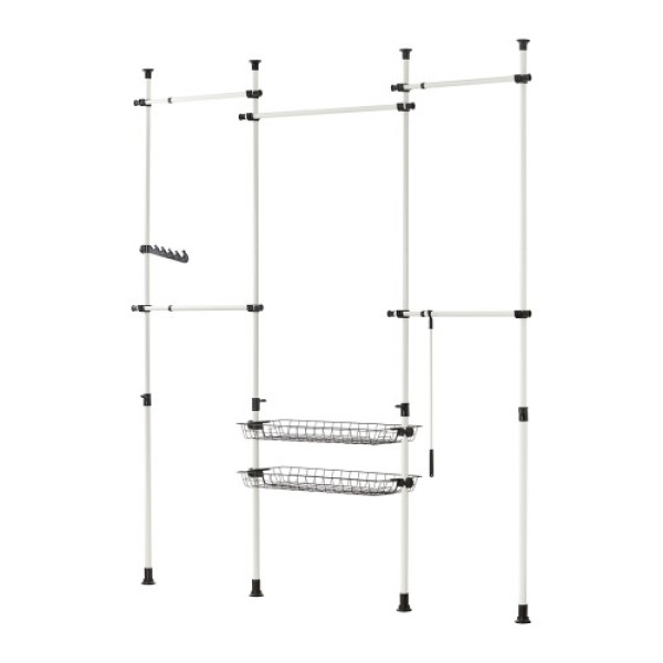 SoBuy® KLS04 Adjustable Wardrobe Storage Rack with Telescopic Clothes Hanger