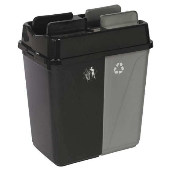 (100L Black/Grey) 40L/60L/100L Double Compartment Kitchen Trash Can Base Connector