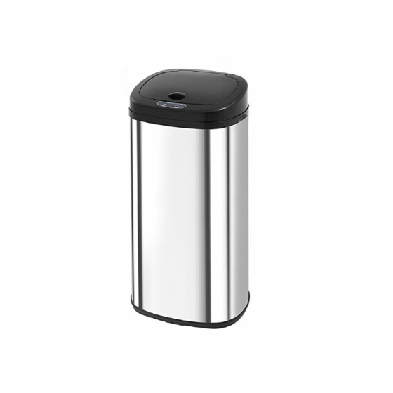 Morphy Richards 971001 Kitchen Trash Can, with Infrared Sensor Technology, Square, Silver, 50L