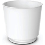 超大号坚固白色旋转餐具架，带防倾倒加重底座、可拆卸隔板和防滑插片