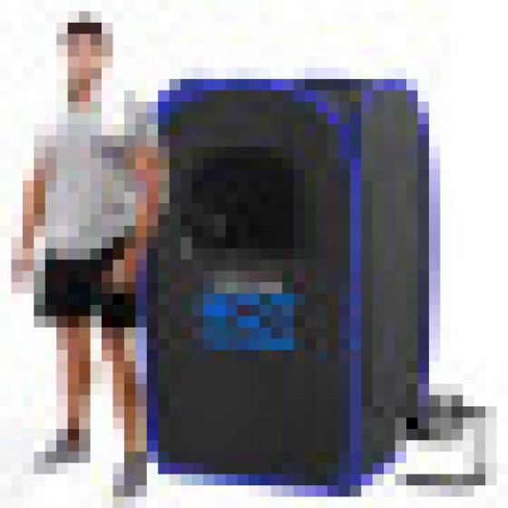 Runitude Portable Sauna Steam Tent | Full-Size Home Personal Sauna Detox Room | Infrared Touch Screen 1000W 2.6L Generator | Includes Seat