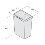 Replacement Inner Trash Bin Euro Cargo Silver