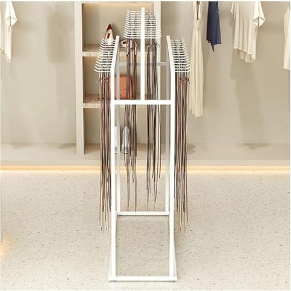 Multi-functional accessory organizer for ties, scarves, belts, and wallets – 150cm space-saving white hanging shelf.