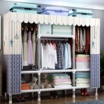 Fabric wardrobe, non-woven fabric wardrobe, 205 x 46 x 172 cm, portable wardrobe with hanging rack, storage organizer.