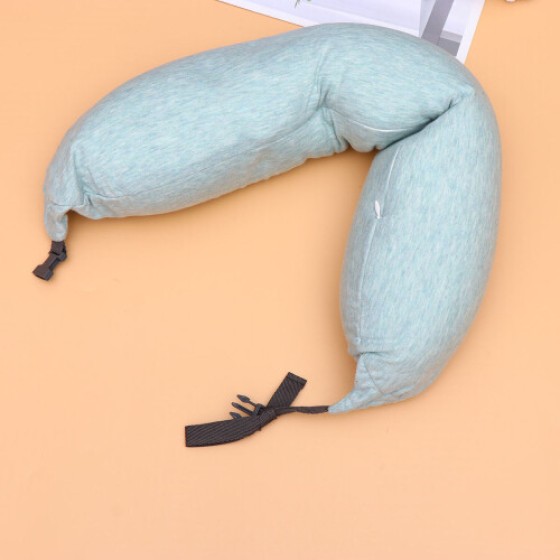 U字型首枕、グリーン、旅行用枕