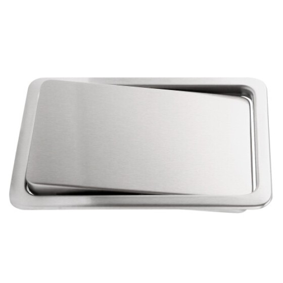 Stainless Steel Trash Bin Lid, Flip-Top Trash Bin Lid, Embedded Balanced Swing Flip-Top Trash Bin Lid