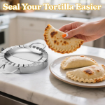 Stainless Steel Tortilla Sealer Crimper-Tacos Maker for Burritos,Tacos,Quesadillas,Dumplings-Mess Free Cooking