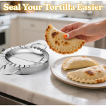 Stainless Steel Tortilla Sealer Crimper-Tacos Maker for Burritos,Tacos,Quesadillas,Dumplings-Mess Free Cooking