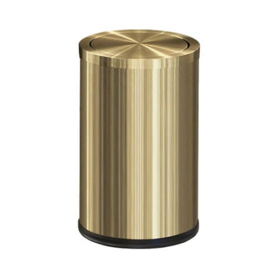 (9L Gold) Stainless Steel Trash Bin, 9L Capacity - Durable and Rust-Resistant