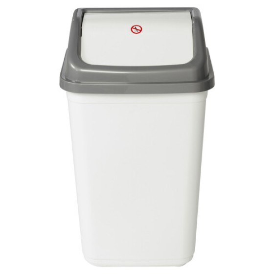 (50L White/Gray) 5/20/30/50L Kitchen Trash Recycling Bin with Rotating Lid