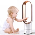 Bladeless 16-Inch Tower Fan with UK Plug, Remote Control, Quiet Oscillation, 40W, Timer