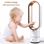 Bladeless 16-Inch Tower Fan with UK Plug, Remote Control, Quiet Oscillation, 40W, Timer