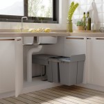 HOMCOM 40L Recyclable Trash Can, Kitchen Waste Sorting Pull-Out Basket Trash Can, ABS Material, Silver