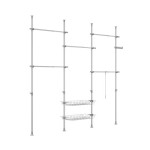 SoBuy Adjustable Walk-in Wardrobe 311x37x295 cm KLS04-II-HG