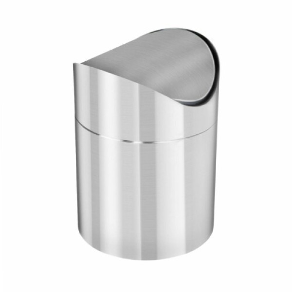 GEEZY 1.5L Desktop Mini Trash Can with Rotating Lid, Kitchen Trash Can, Stainless Steel Material