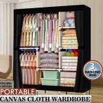 71-inch Portable Wardrobe Rack and Organizer with Shelves