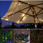 (Blue) 500 LED Solar Powered Fairy String Light Garden Party Decor Xmas