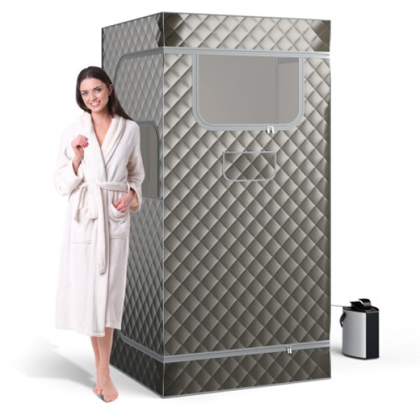 Portable Steam Sauna Home Full-Body Sauna Box, with 3L Steam Generator