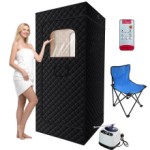 Portable Steam Sauna Home Full-Body Sauna Box, with 3L Steam Generator