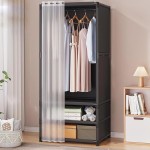 Double-row wardrobe shelves with individual black drawers for easy organization and space saving.
