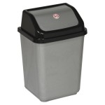 (30L Black/Grey) 5/20/30/50L Kitchen Trash Recycling Bin with Rotating Lid
