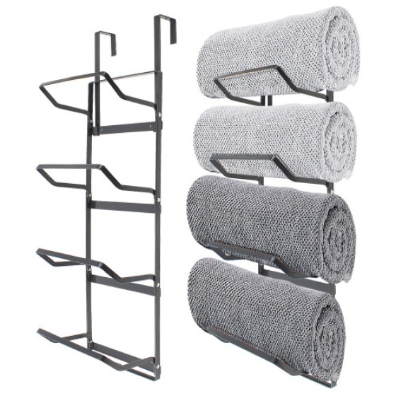 (4-tier) 2/4-tier door towel rack/hanger bathroom storage organizer