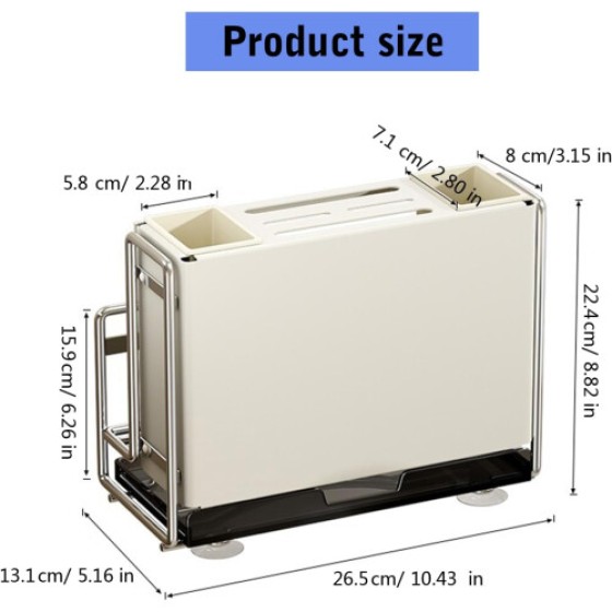 現代的でエレガントなキッチン用品収納ホルダー - 多層ホワイト壁掛けラック（食器と鍋のふた用）
