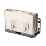 Modern Elegant Kitchen Supplies Storage Holder - Multilayer White Wall Mounted Rack for Utensils and Pot Lids