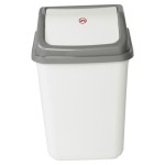 (30L White/Grey) 5/20/30/50L Kitchen Recycling Trash Bin with Rotating Lid
