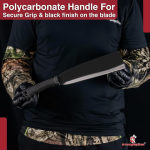 Wrong Turn Compact Outdoor Cane Machete 9' Razor Sharp Carbon Steel Blade, Polycarbonate Handle