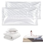 Two vacuum mattress storage bags, measuring 220 x 100 cm, are reusable, waterproof, and can also be used to store down comforters, clothing, pillows, etc.