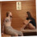 Sauna room thermometer and hygrometer, wall-mounted temperature gauge, suitable for home and sauna rooms, easy to read.