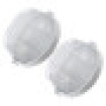 White glass die-cast aluminum table lamp, set of 2, size 7.1x7.1x3.1 inches.