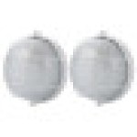 White glass die-cast aluminum table lamp, set of 2, size 7.1x7.1x3.1 inches.